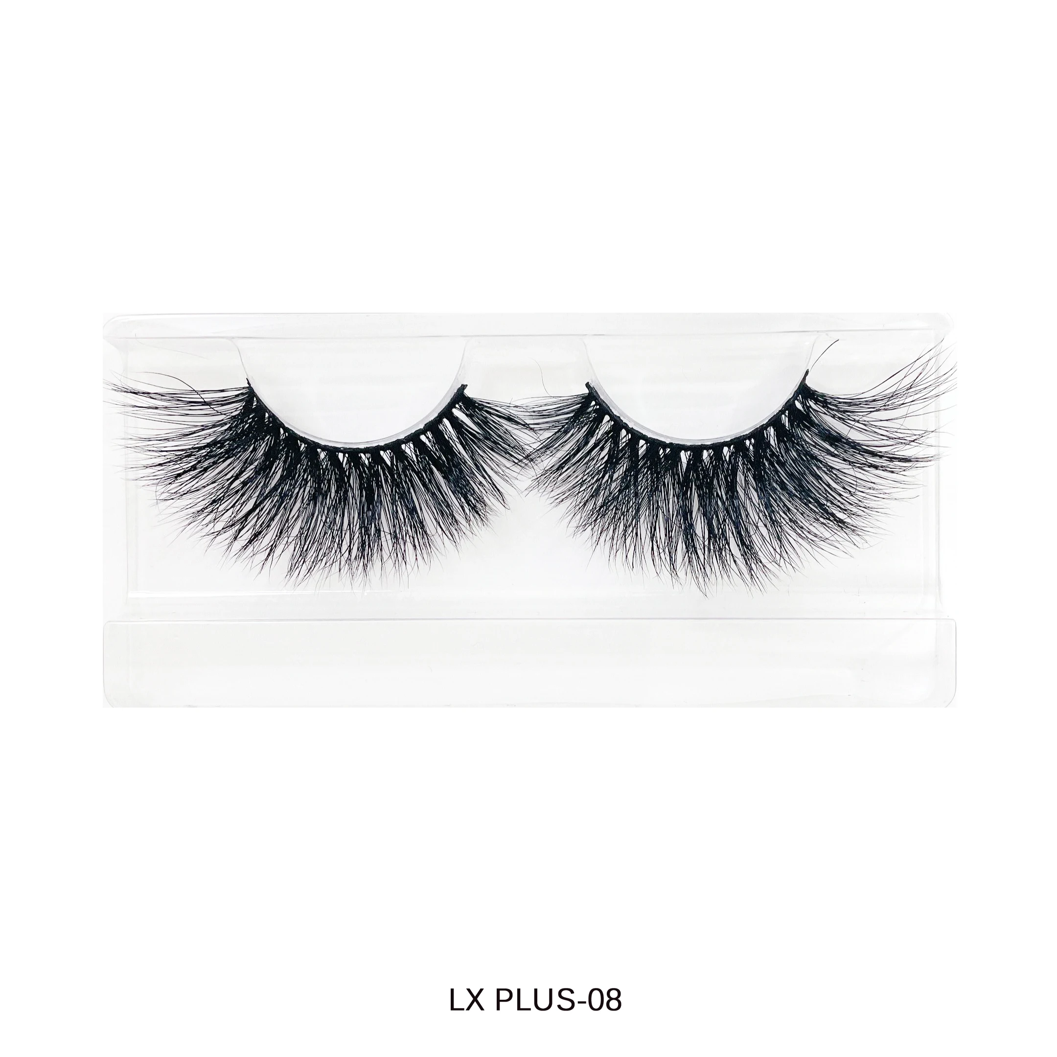 

hot selling 25mm natural curly mink eyelashes with christmas gift boxes, Black