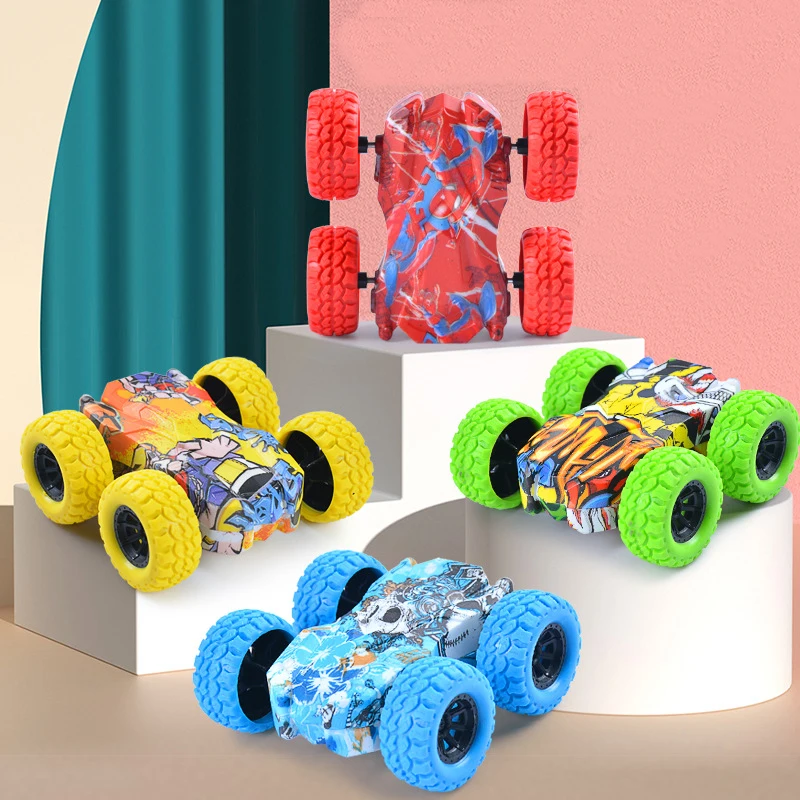 

Creative Simulation Off-road Toy Four-wheel Drive Anti-fall Graffiti Children's Inertia Double-sided Driving Toys Car