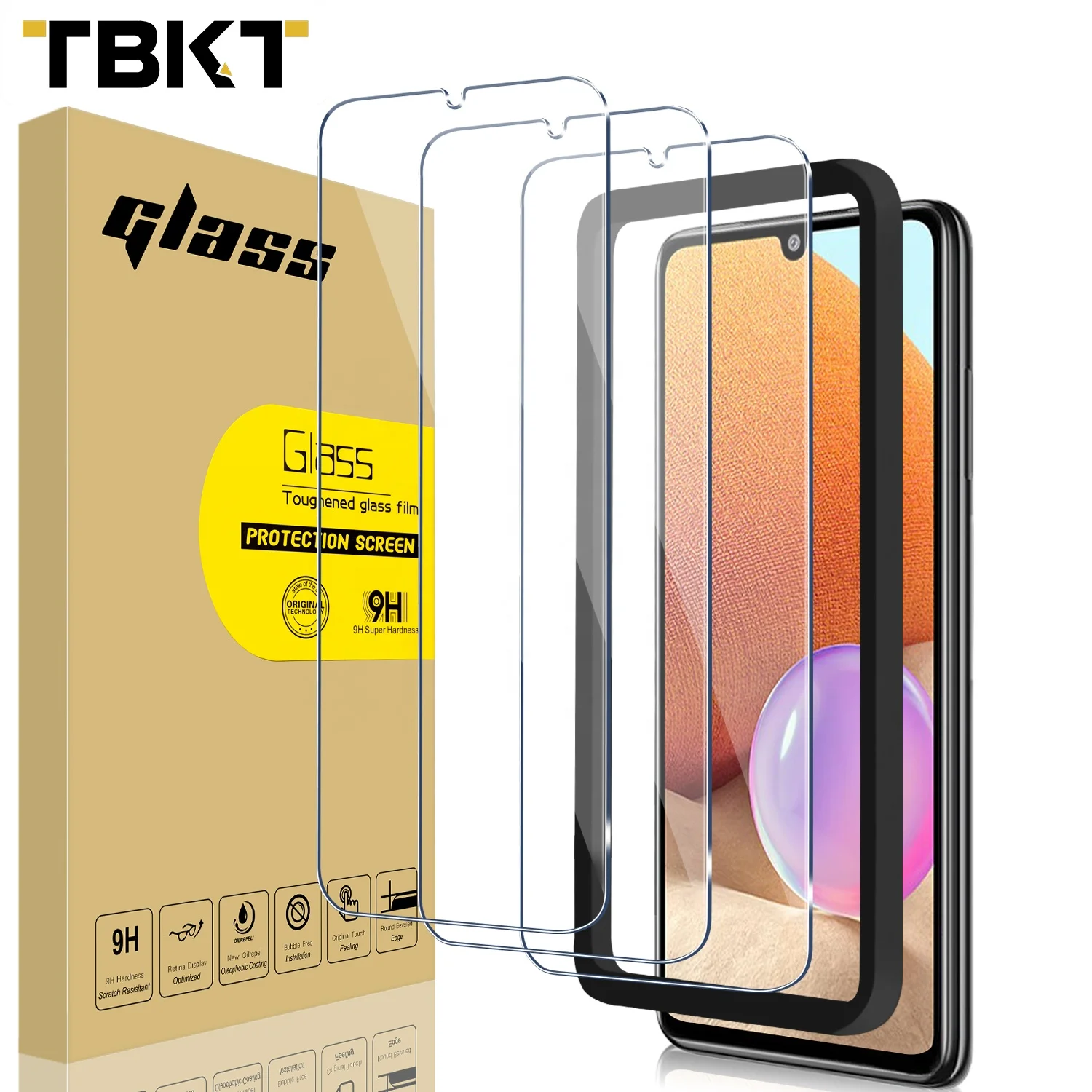 

New Generation Perfect Cut Anti-slip Anti-Scratch 9H HD Clear Tempered Glass Film Best Quality Screen Protector for Samsung A32