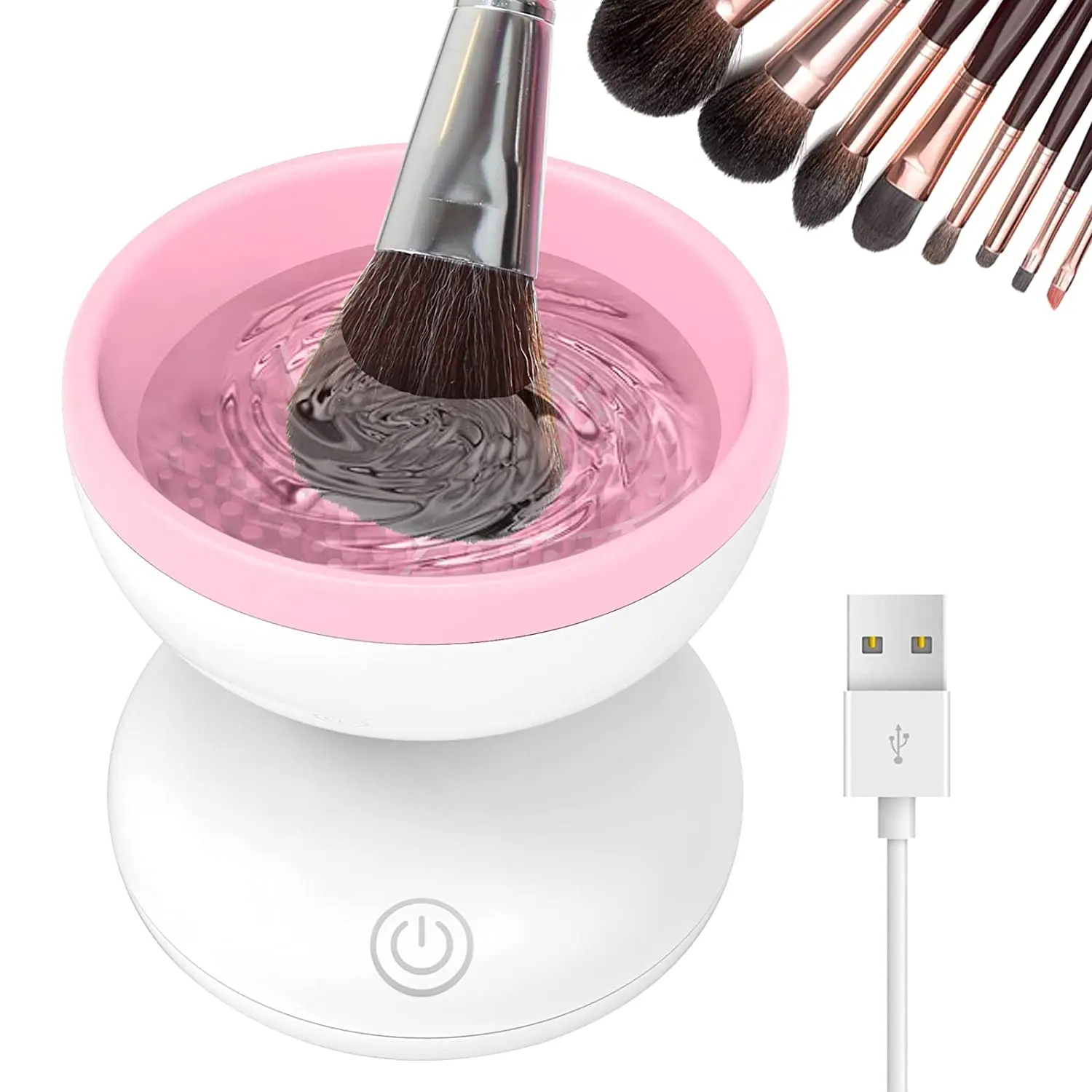 

Electric Makeup Brush Cleaner Machine Fit for All Size Brushes Automatic Spinner Machine Makeup Brush Beauty Cleaner