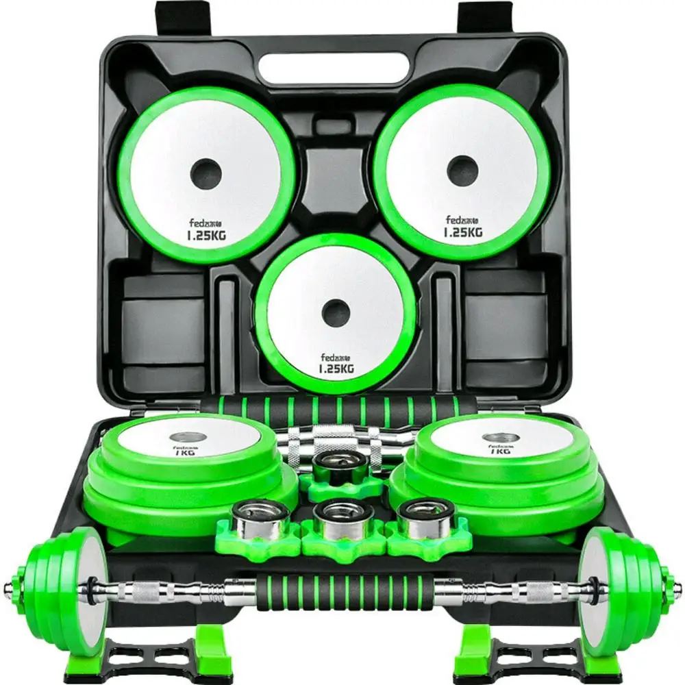 Factory Direct Sale Fed Steel Gym Dumbbells Barbell 2 In 1 Set Fitness Equipment Steel