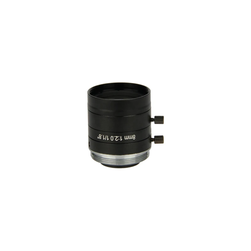 

Low Distortion 5MP 8mm F2.0 1/1.8" Fixed Focus C-mount FA Machine vision lens, Black