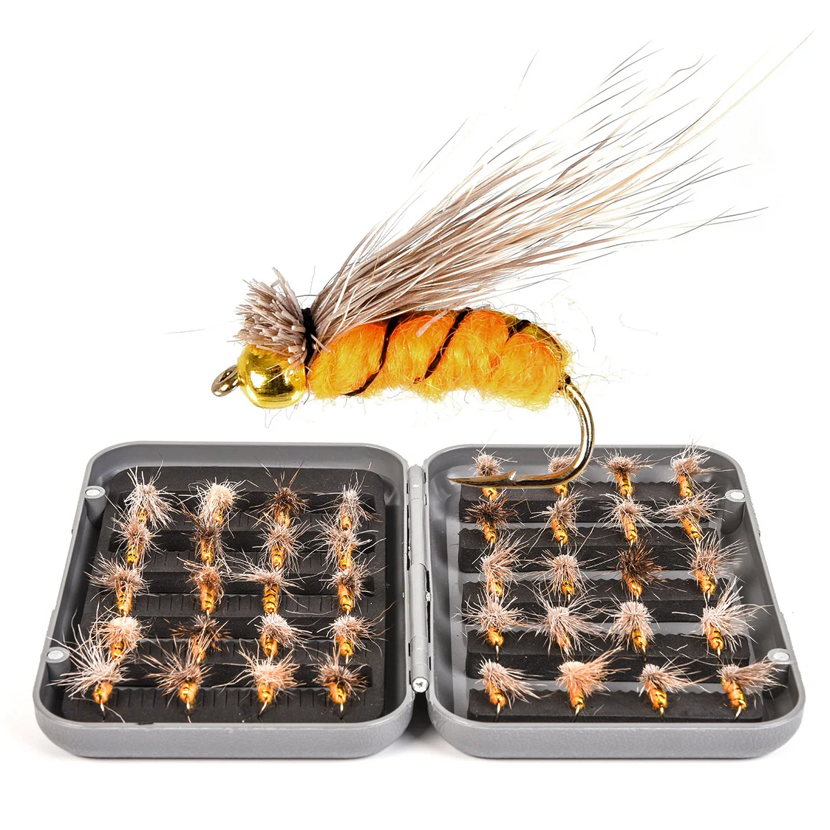 6Pcs/box Realistic Nymph Scud Fly For Trout Fishing Artificial Bait Insect Cha 