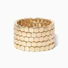 GOLD HONEYCOMB BRACELET golden metal Seed Beads tennis tile tila bracelet