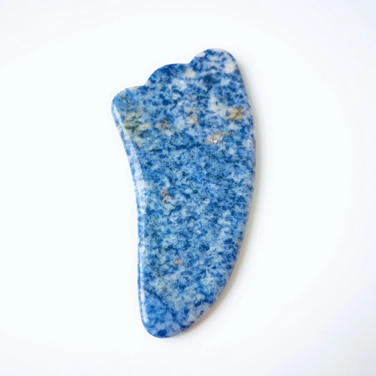 

natural Blue Spot Jasper natural jade beauty gua sha board massage stones