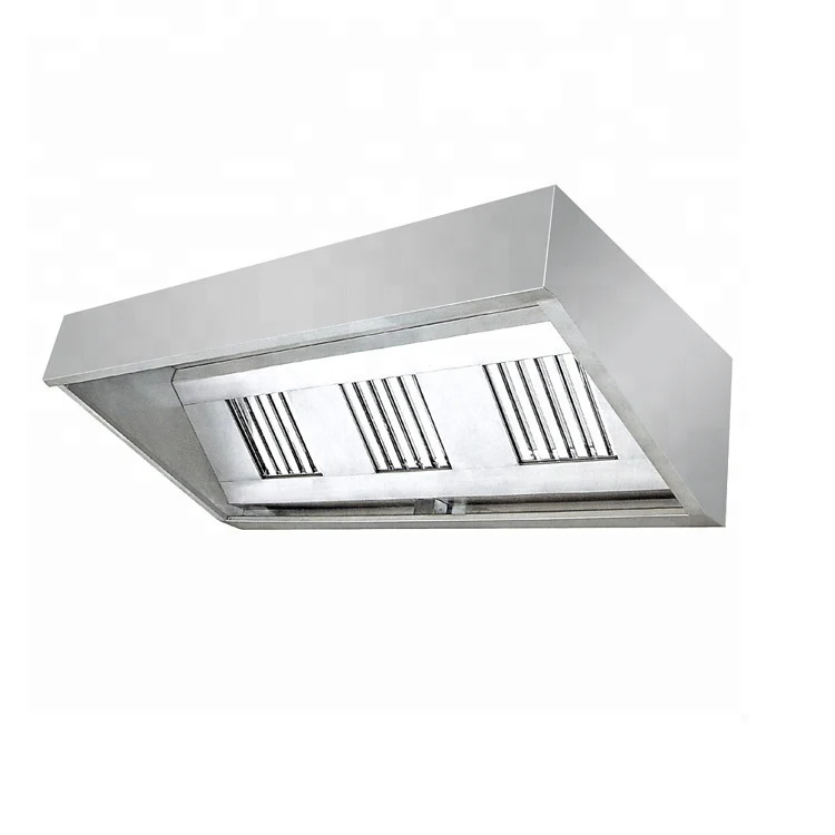 304 Grade Commercial Kitchen Extractor Hood With Light Restaurant Kitchen Furnitures Range