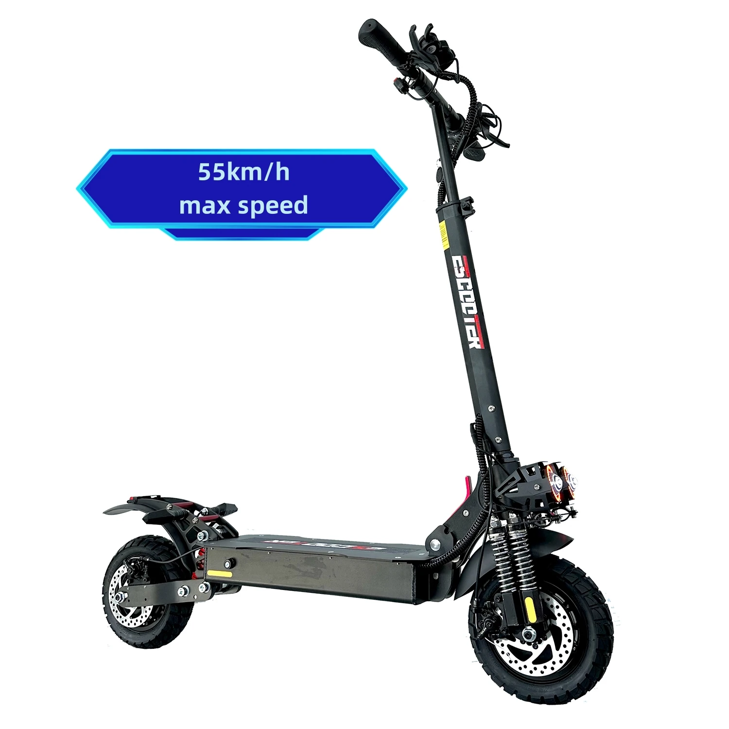

USA warehouse stock Dual motor E Scooter 48v 1200w 2400w 10inch 55km/h Electric Scooter 150kg max load locks key