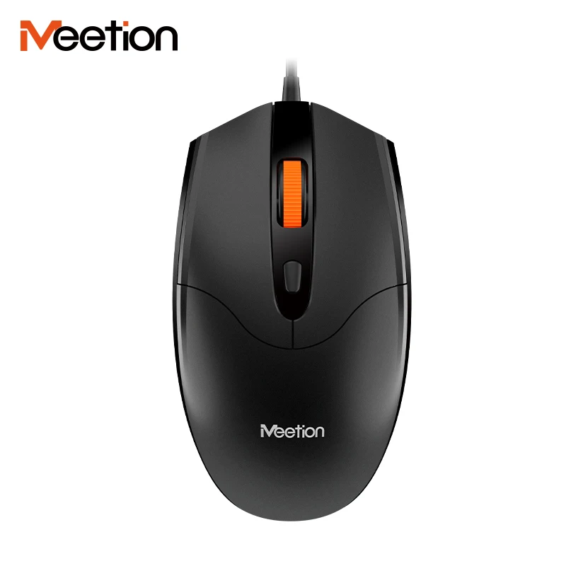 

MeeTion M362 PC Computer Accessories Wired Office Usb Optical Mouse, Black