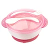 Baby Suppliers BPA Free Plastic Suction Baby Bowl With Matching Spoon Set