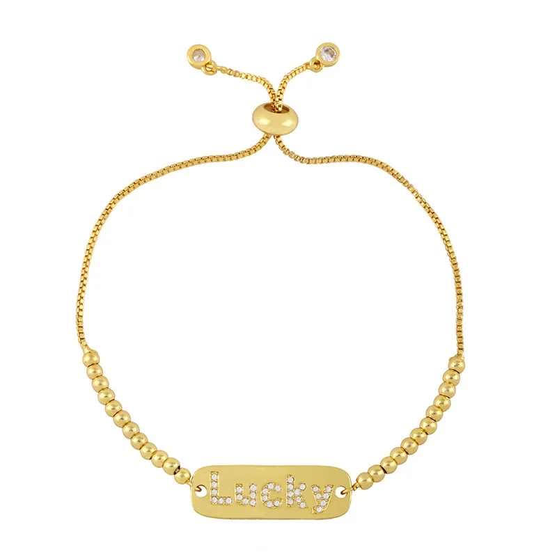 

Gold Bracelets For Women Jewelry Cubic Zirconia Brass Plated Cross Charm Bracelet Hip Hop Lucky Chain Bracelet, Gold color bracelet