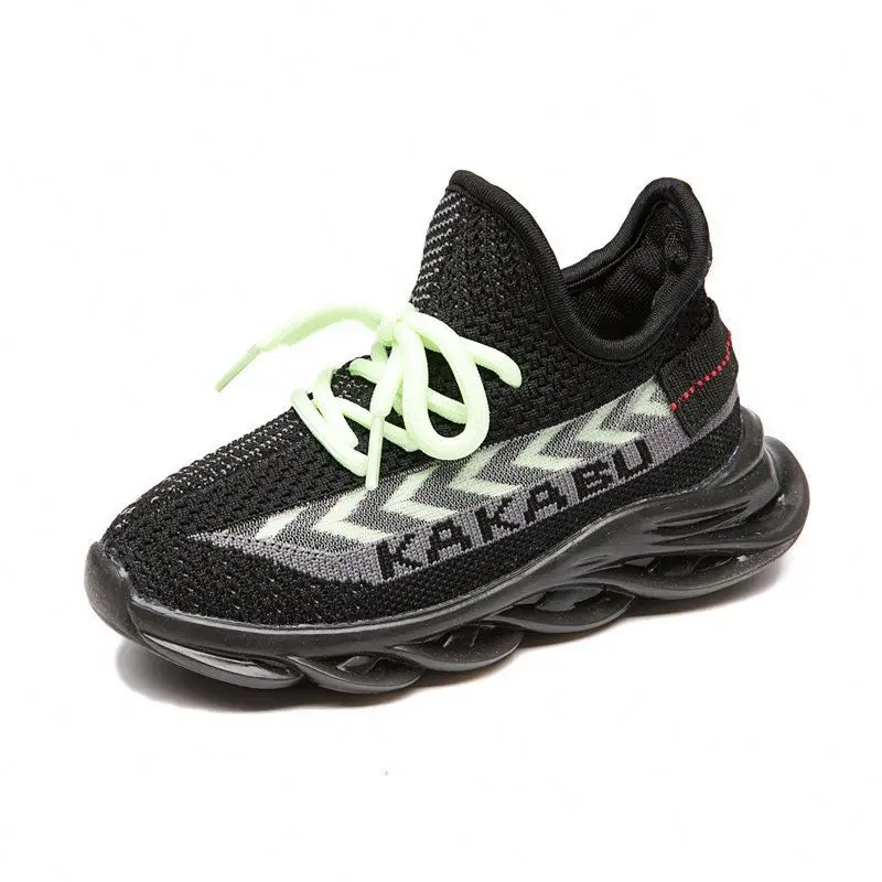 

oinetakoak Outdoor Running Shoes New Fashion Autumn Breathable Glowing Sports Shoes Children Kids Casual Shoes, Black, grey, green, pink