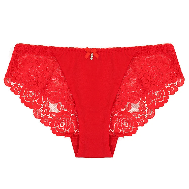

Factory Wholesale Sexy Lace Nylon Ladies Transparent Panties Sexy Mid Waist Underwear Women Panties