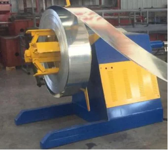 Hydraulic decoiler for roll forming machine