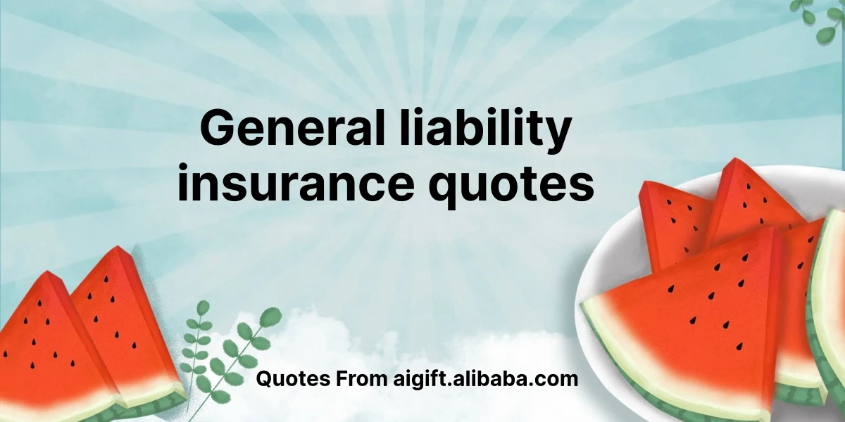 general liability insurance quotes