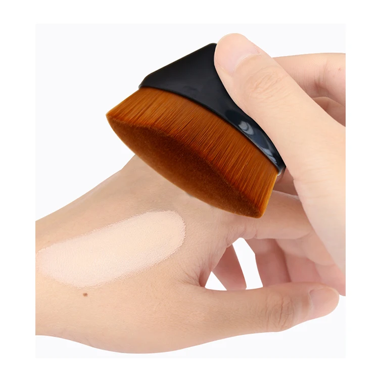 

Customized Black Color No.55 Magic makeup foundation brush private label Super Soft Best High Density Single make up brush, Black, pink foundation brush