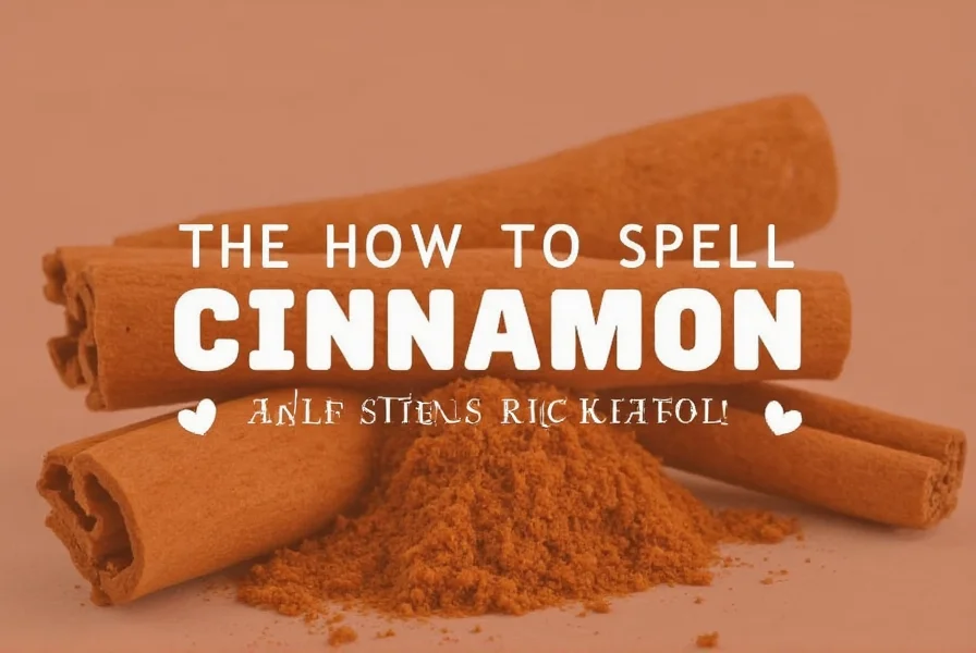 Dictionary open to the cinnamon entry showing correct spelling and pronunciation