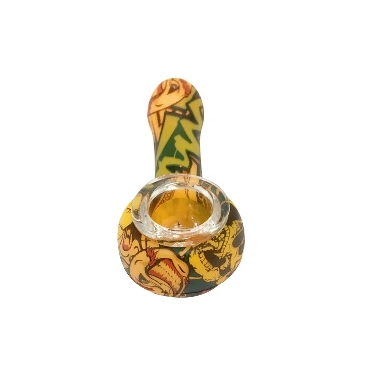 

New Design Collection Glass Bowl Tobacco Smoke Accessories Silicone Rubber Smoking Pipes, Custom color