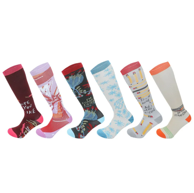 

Custom Medical Compression Stockings 15-20 mmhg Sport Running Women Nurse Compression Socks sokken Men, Picture