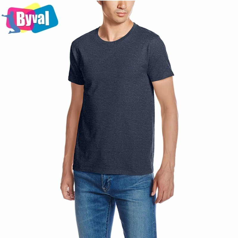 

Byval fashion comfy Leisure top 95% cotton T-Shirts Mens Short Sleeve Lightweight O Neck Tees Top