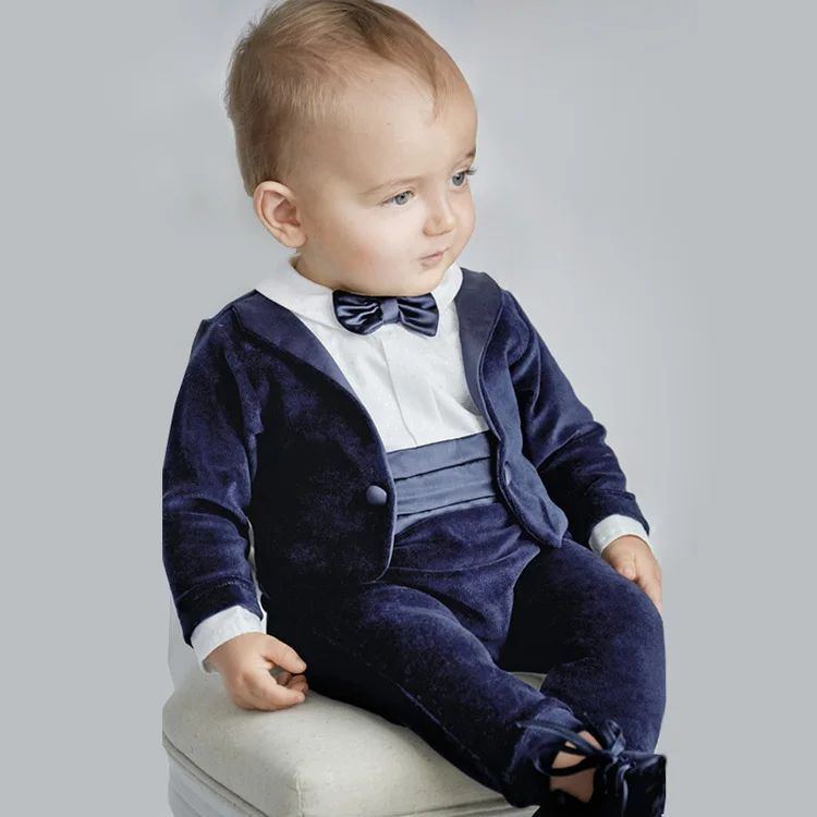 Original Swedish Design The Tiny Universe Baby Tuxedo Suit Onesie 