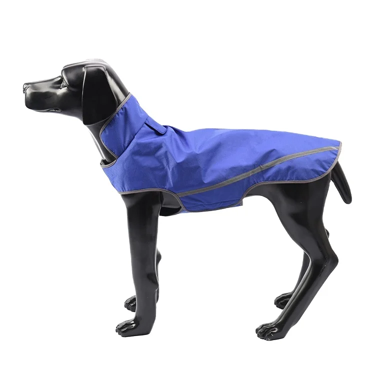 

SMASYS Retail Waterproof Outdoor Reflective Tape Dog Rain Coat Puppy Pet Vest, Green blue