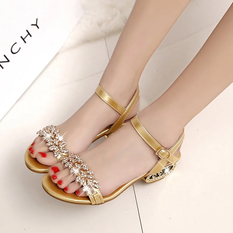 

Fashion Women Sandals Summer Rhinestone Bow Sexy High Heels Stiletto