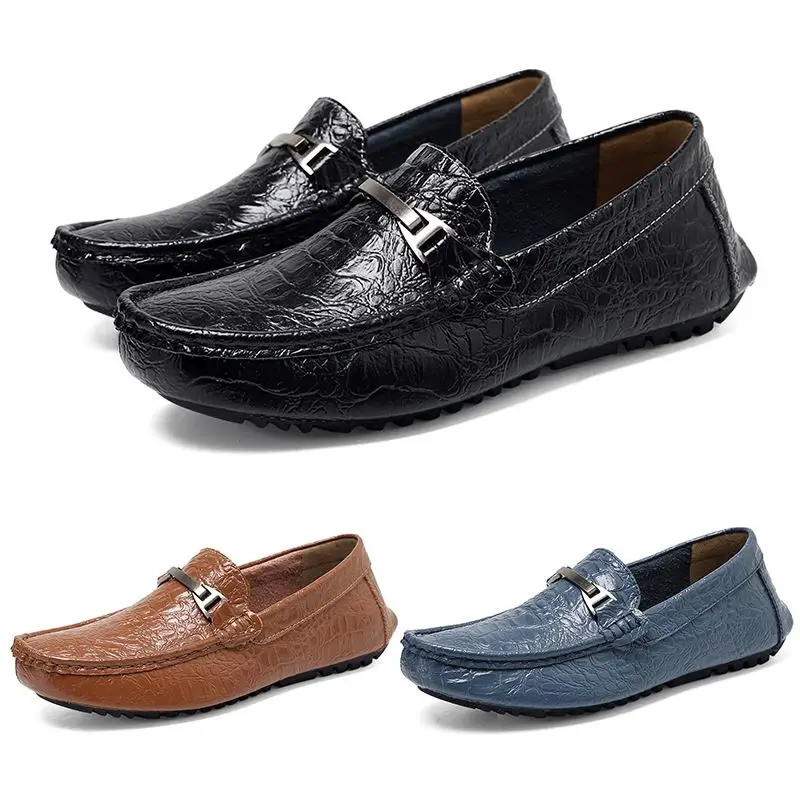 

Mens Loafer Shoes Moccasins Driving Shoes Men Leather Buckle Mocasines Casuales