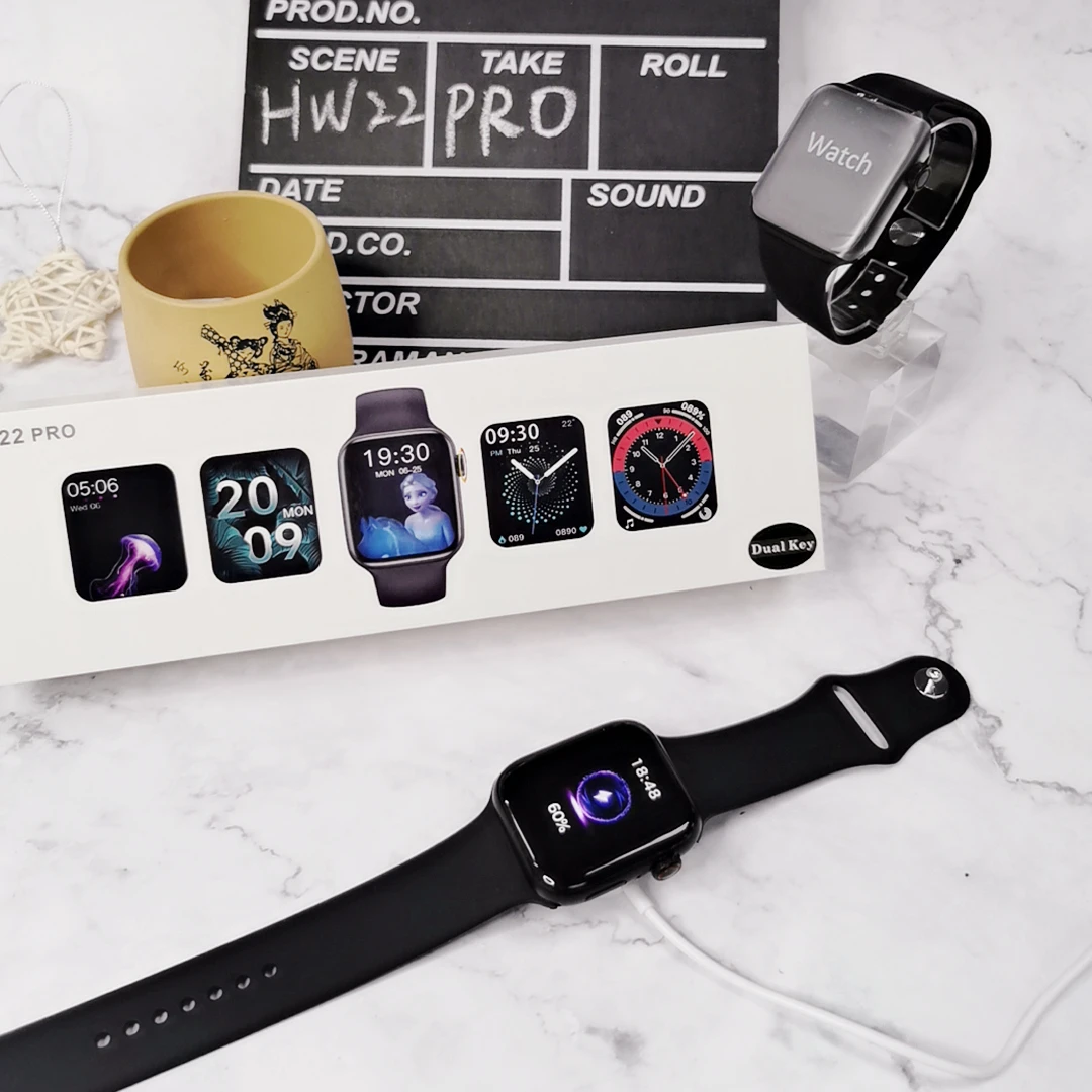 

Smart Watch wholesale HW22 pro 1.75 Inch BT Heart Rate blood pressure Monitor Sleep Tracker android blue tooth Smartwatch