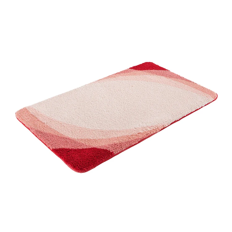 

Red Pink Yellow Custom Toilet Bathroom Mat 5 Piece Cheap Bath Rug Sets