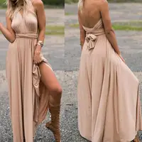 

Summer Multi-wear Cross Halter Party Sexy Long Skirt Evening Dress