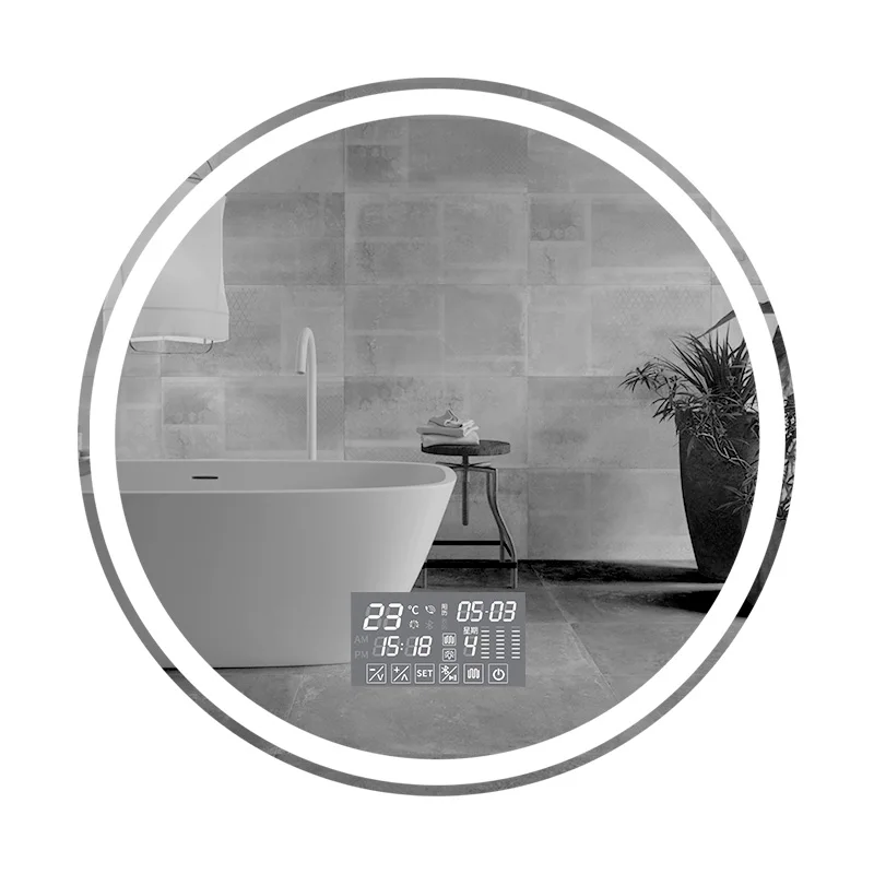 

Hot Sale Home Decor Wall Art Suspension Smart Mirror Round Wall Mirror Decor Set single light color