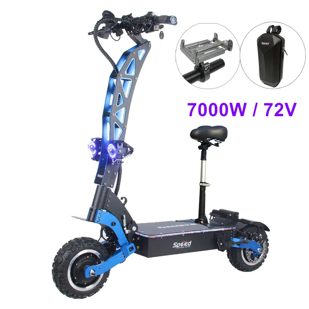 

FLJ Adult 7000W or 6000W 11inch electric scooter with fat tire dual motor electric motorcycle scooter, Black,black and silver,black and blue,black and red,silver