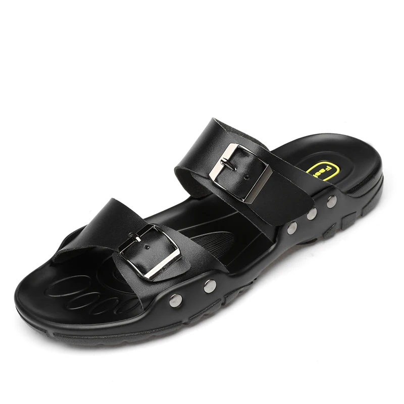 

Custom Logo Soft Footbed sandal 2021Summer Plus Size Shoes Platform Slippers Men Beach Sandals, Optional