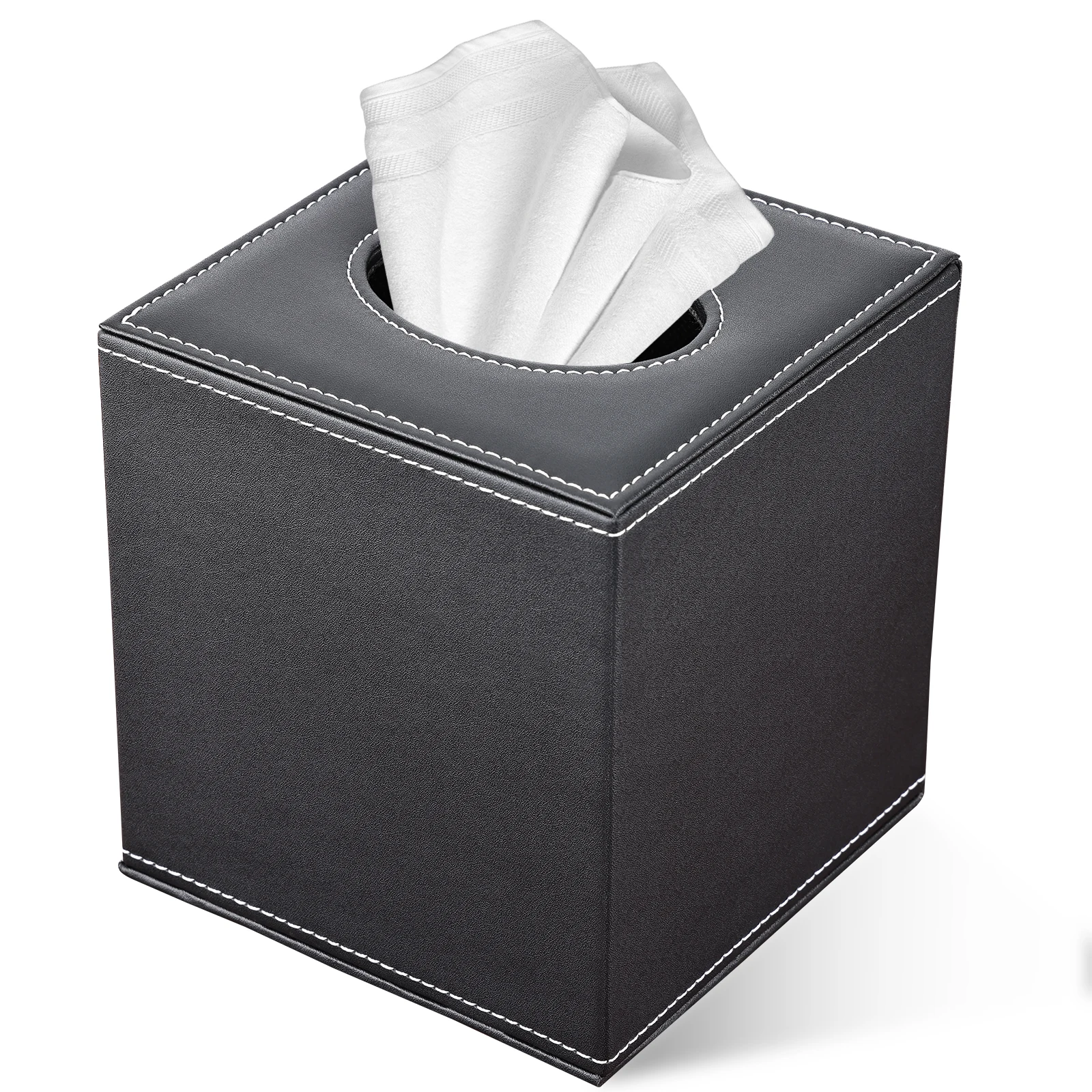 Gift Hotel Restaurant Bar Home Use Leather Products Round Tissue Box