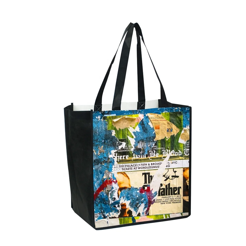 

MOQ50 Wholesale promotional eco-friendly reusable PET Non-Woven Handbag shopping bags with customized logo