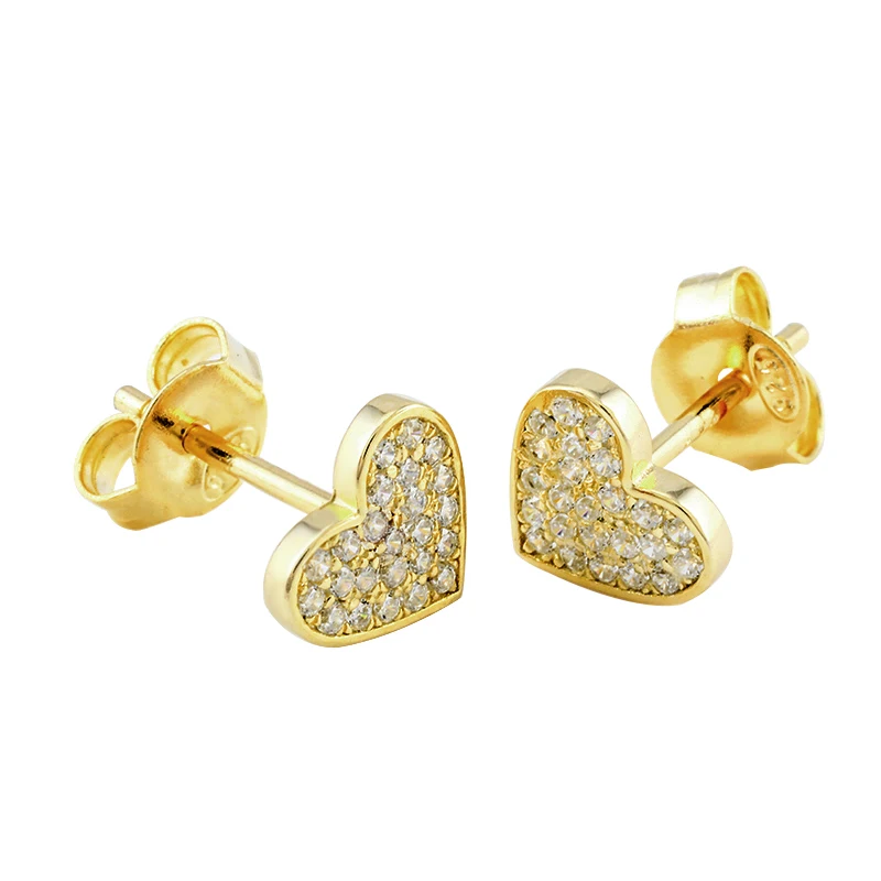 

Trendy Women 925 Sterling Silver Cute Heart Stud Earrings