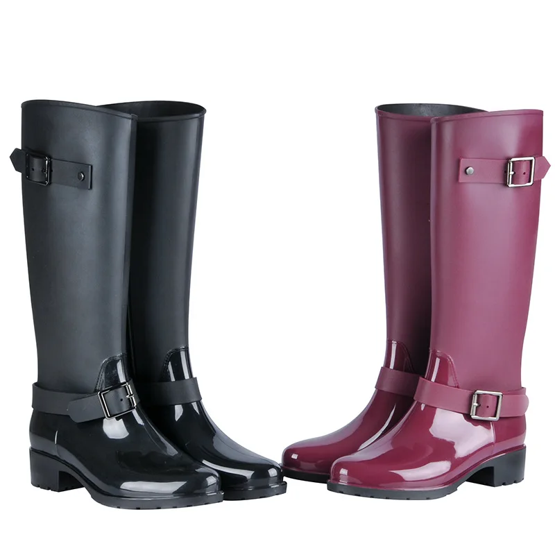 

New fashion rain boots women waterproof rain boots non-slip long tube water shoes high tube adult water boots women