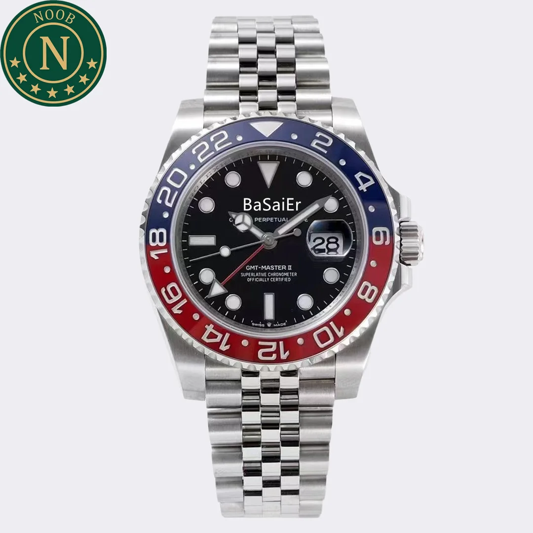 

Noob Factory V10 3285 Automatic Movement 904L Steel Sapphire Glass Waterproof Sport GMT Master 2 126710 Rolexables Watch