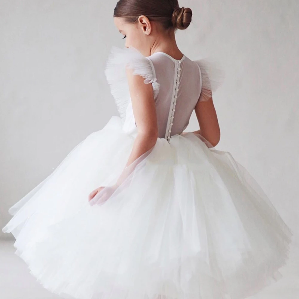 

Concept Kids Wear European And American Style Flying Sleeve Princess Net Gauze Tutu Dress