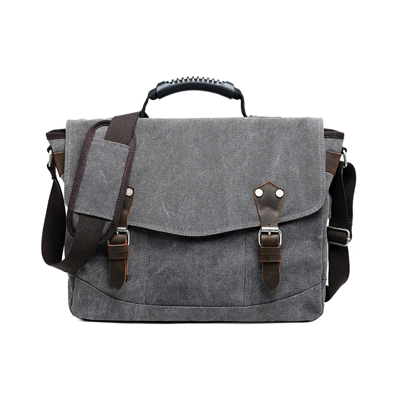 

men side bag custom shoulder canvas leather laptop messenger bags