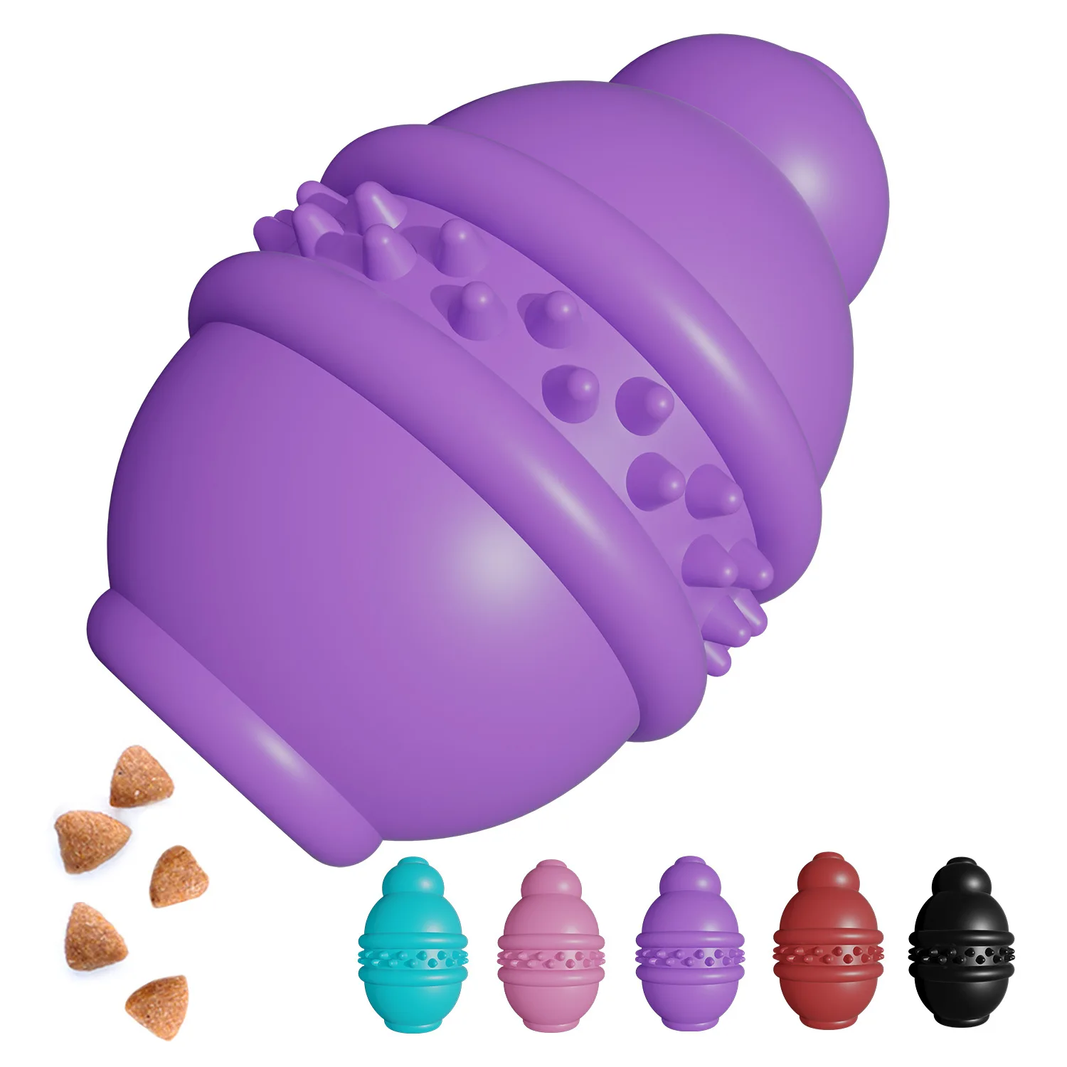 

Wholesale Rubber Spilled Food Ball Dog Toy Spilled Food Gourd Pet Toys Molar Teeth Cleaner