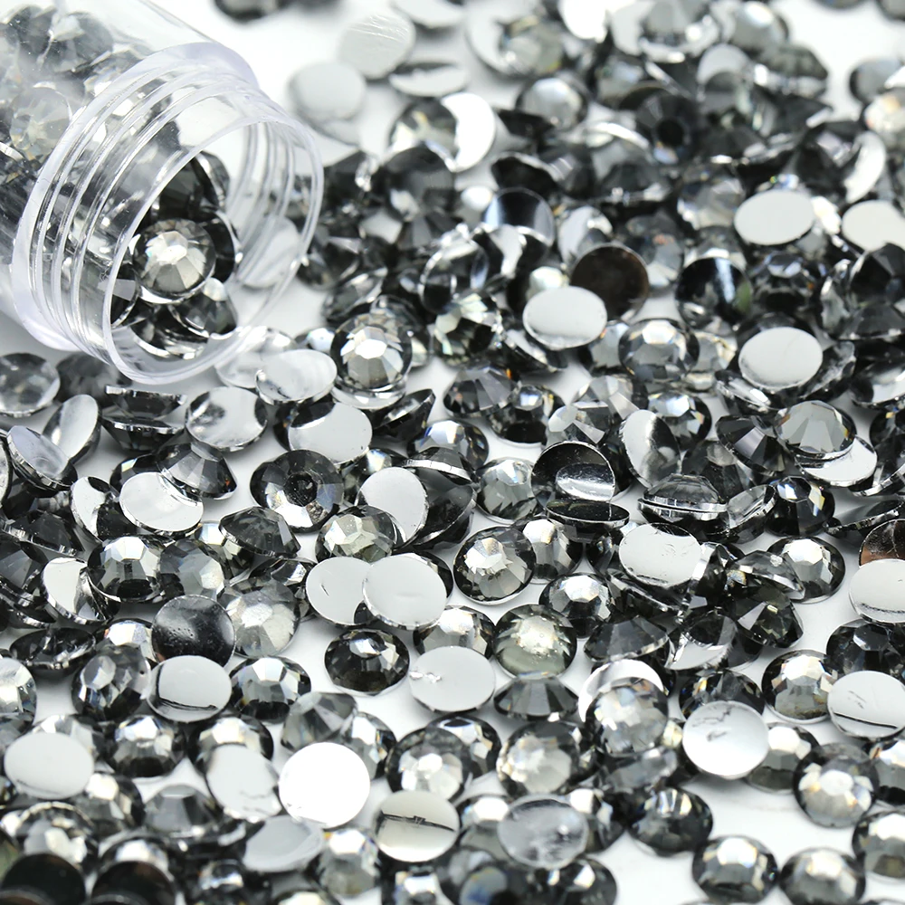 

Wholesale Black Diamond Color Flat Back Resin Bedazzler Rhinestone