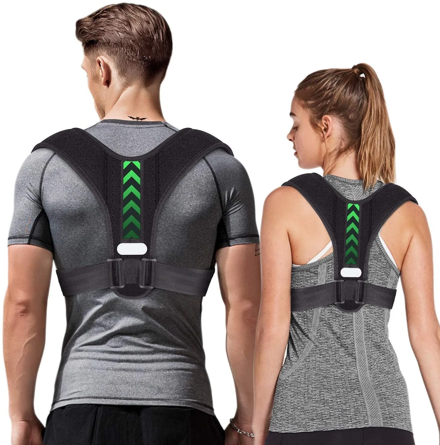 

Hot Selling Updated 2021 Version Perfect Adjustable Posture Corrector for Men and Women Upper Back Brace for Clavicle Support, Black