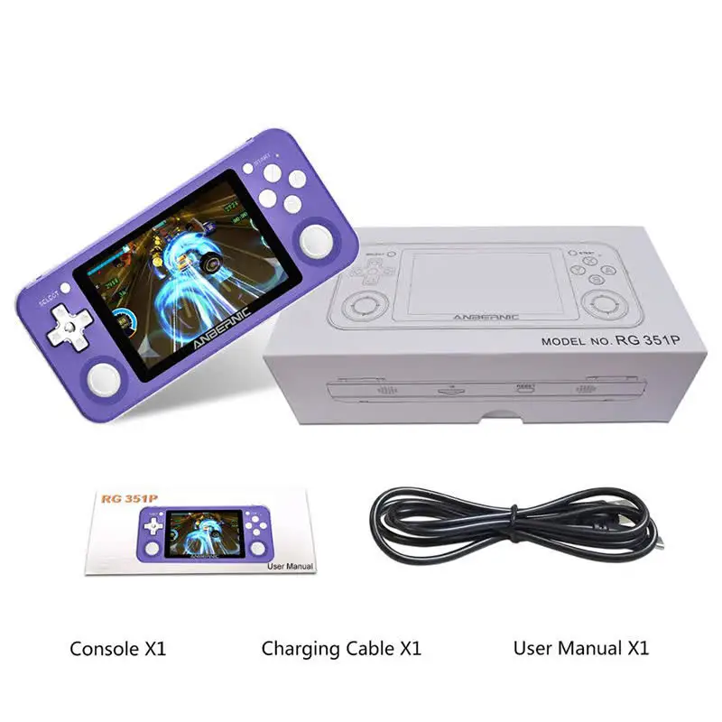 

RG351P 3.5 inch handheld game player retro video game console 64GB open source system game console