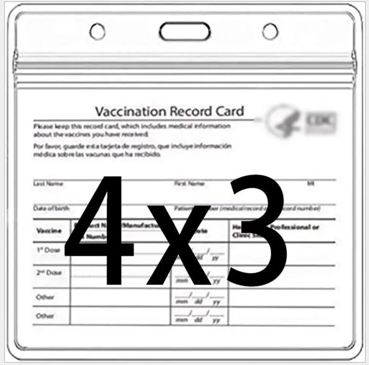

Amazon top Selling Waterproof Clear Vaccination Record Card Protective Cover 4x3 Inch Id Badge Holder Vaccine Card Protector, As picture show