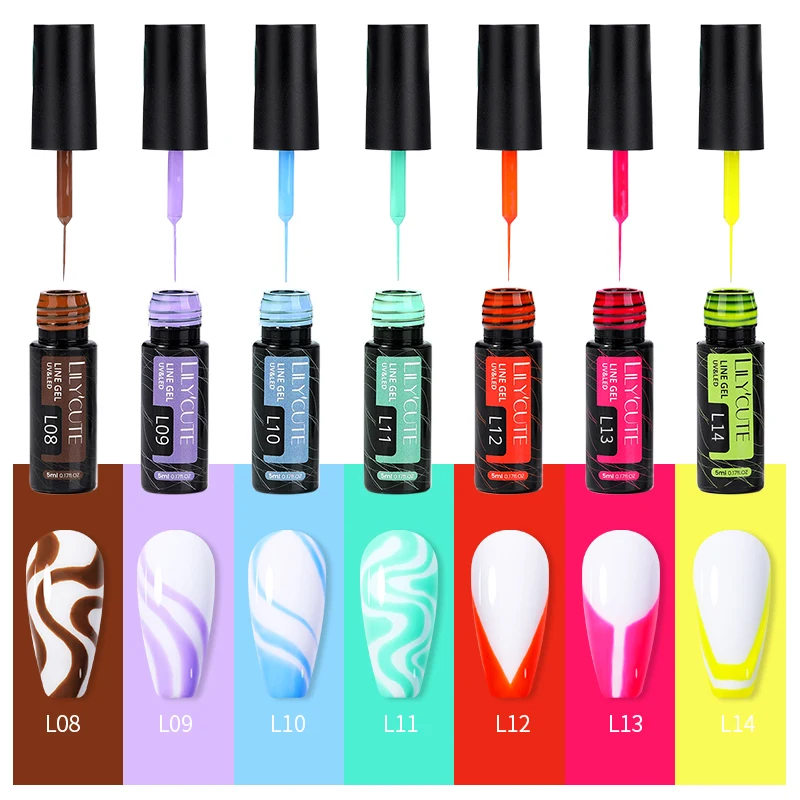 

2023 Hot Selling Gel Art Nail Polish 60 Color Flash Diamond Disco Painting Liner Art Gel Polish for Nail Design