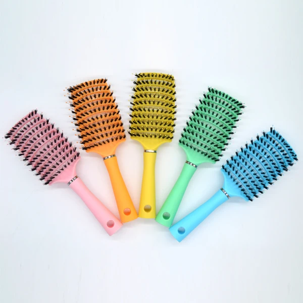 

New Arrival Wholesale Price Plastic Vent Hair Brush Boar Bristle Custom Logo Detangle Hair Brush