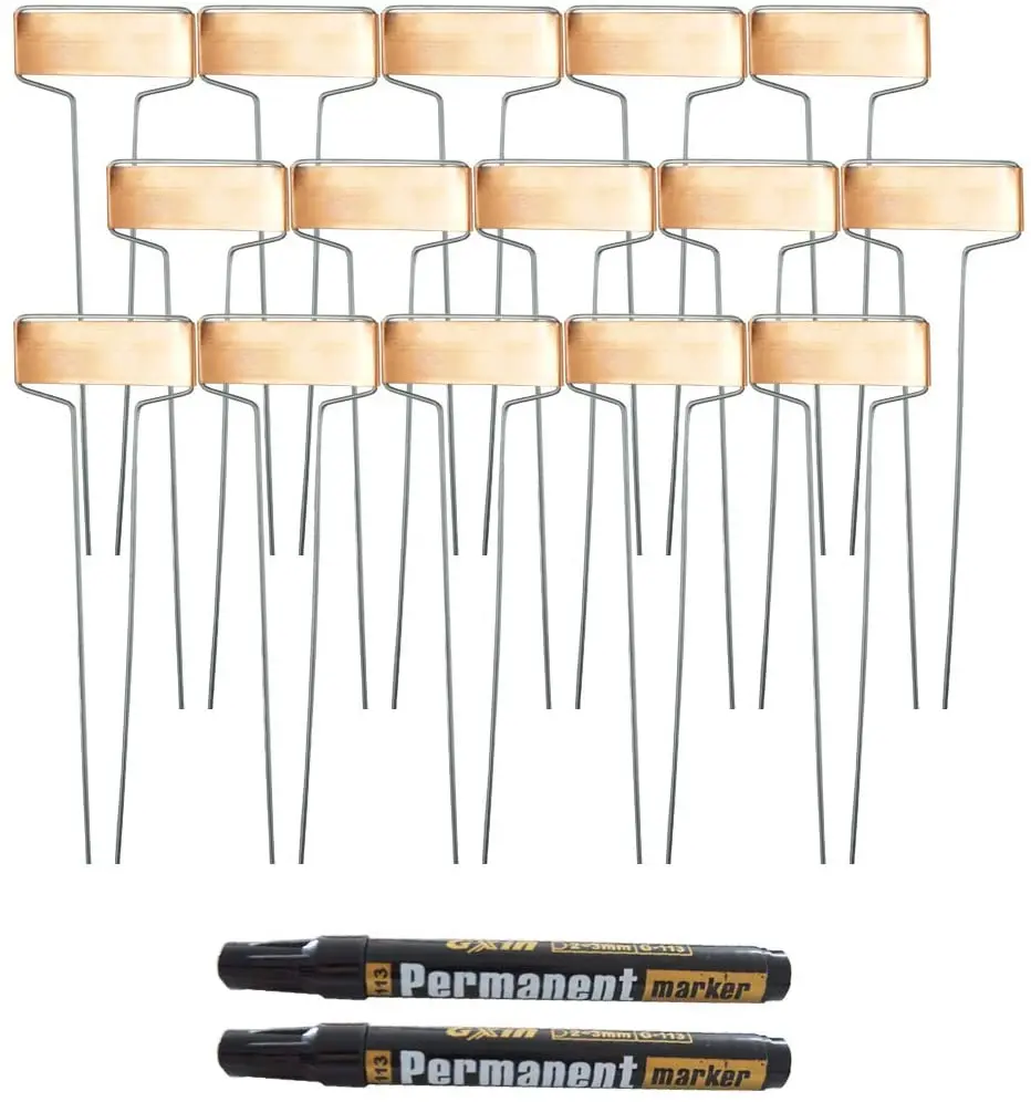 

10 Gauge 30pack copper metal plant labels wrap around nersery posts planting signs garden supplies rockeries label herb tags