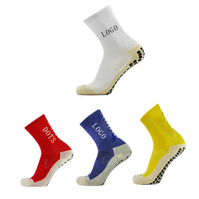 

Wholesales High Quality Padded Non Slip Athletic Socks Custom Logo Anti Slip Towel Bottom Football Soccer Socks for men, 11 colors