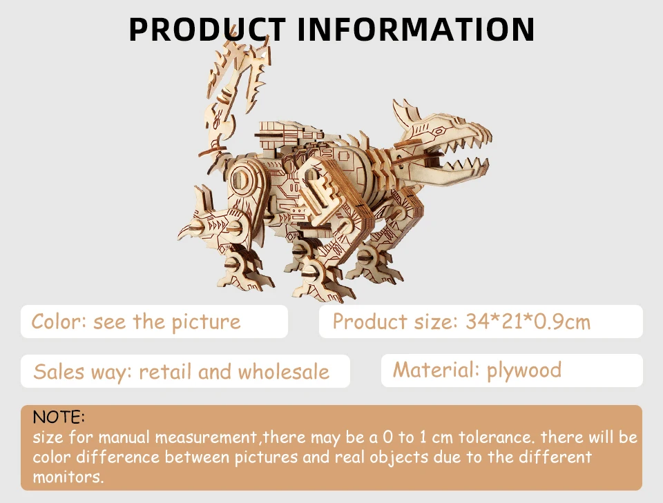 
Amazon Hot Selling Parent-child Educational Model Building Adult Wooden Toys Robot Dog 3D Wooden Puzzle Games for Kids 8+ 
